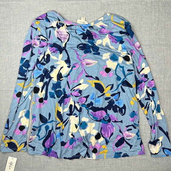 Style & Co Floral Twist Front Top Size XL - Picture 5 of 5